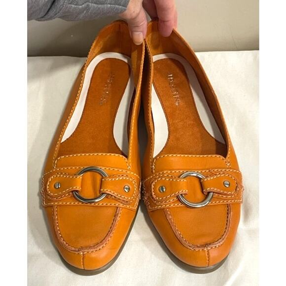 Aerosoles Burnt Orange Leather Loafer Flats Comfortable Women's Sz 9 - Picture 1 of 8